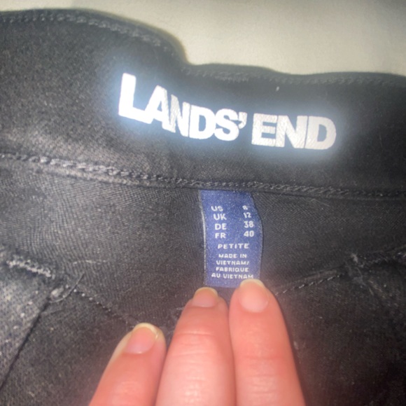 2 LIKE NEW Land’s End Cropped Straight Leg High Rise Jeans, Blue … - Picture 5 of 7